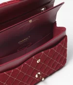 CHANEL / CLASSIC HANDBAG Wool Tweed & Gold-Tone Metal Burgundy - 图片 4