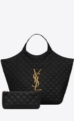YSL / ICARE MAXI SHOPPING BAG IN QUILTED LAMBSKIN 698651AAANG1000 - 图片 7