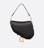 DIOR / SADDLE BAG WITH STRAP Black Grained Calfskin M0455CBAA_M900 - 图片 4