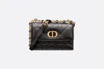 DIOR / MISS CARO MINI BAG Black Macrocannage Lambskin S5169UDAX_M900