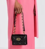 DIOR / MISS CARO MINI BAG Black Macrocannage Lambskin S5169UDAX_M900 - 图片 2