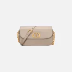 DIOR / SMALL 30 MONTAIGNE AVENUE BAG Powder Beige Box Calfskin  M9261UMOA_M51U