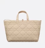 DIOR / LARGE DIOR TOUJOURS BAG Powder Beige Macrocannage Calfskin M2820OSHJ_M51U - 图片 3