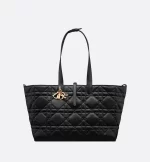DIOR / LARGE DIOR TOUJOURS BAG Black Macrocannage Calfskin M2820OSHJ_M900 - 图片 3