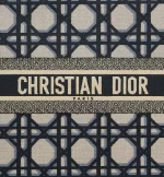 DIOR / LARGE DIOR BOOK TOTE Beige and Blue Macrocannage Embroidery (42 x 35 x 18.5 cm) - 图片 7