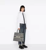 DIOR / LARGE DIOR BOOK TOTE Latte Multicolor Dior Zodiac Embroidery (42 x 35 x 18.5 cm)  M1286ZRHP_M941 - 图片 2
