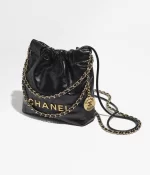 CHANEL / CHANEL 22 MINI HANDBAG Shiny Calfskin & Gold-Tone Metal Black Ref.  AS3980 B08037 94305 - 图片 2