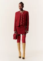 CHANEL / MINI FLAP BAG WITH TOP HANDLE Wool Tweed, Lambski & Gold-Tone Metal Red, Purple & Black Ref.  AS4285 B13746 N7491 - 图片 2