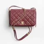CHANEL / SMALL FLAP BAG Lambskin & Gold-Tone Metal Dark Brown Ref.  AS4353 B13826 NN271