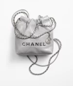 CHANEL / CHANEL 22 MINI HANDBAG Calfskin & Silver-Tone Metal Gray Ref.  AS3980 B08872 NQ335