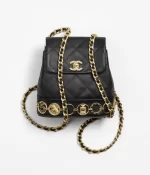 CHANEL / SMALL BACKPACK Calfskin & Gold-Tone Metal Black Ref.  AS4275 B13658 94305