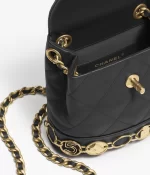 CHANEL / SMALL BACKPACK Calfskin & Gold-Tone Metal Black Ref.  AS4275 B13658 94305 - 图片 4