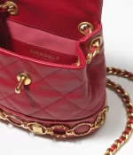 CHANEL / SMALL BACKPACK Calfskin & Gold-Tone Metal Red Ref.  AS4275 B13658 NQ339 - 图片 3