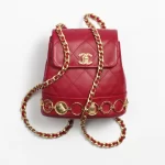 CHANEL / SMALL BACKPACK Calfskin & Gold-Tone Metal Red Ref.  AS4275 B13658 NQ339