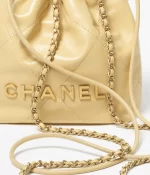 CHANEL / CHANEL 22 MINI HANDBAG Shiny Calfskin & Gold-Tone Metal Yellow Ref.  AS3980 B08037 NQ387 - 图片 4