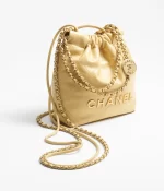 CHANEL / CHANEL 22 MINI HANDBAG Shiny Calfskin & Gold-Tone Metal Yellow Ref.  AS3980 B08037 NQ387 - 图片 3