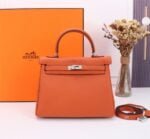 Hermès Kelly ???????????????? Calf Sliver hardware Orange size: ????????????????/ ????????????????