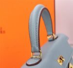Hermès Kelly ???????????????? Calf Gold hardware Linen blue size: ????????????????/ ???????????????? - 图片 5