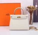 Hermès Kelly ???????????????? Calf Gold hardware Milkshake white size: ????????????????/ ???????????????? - 图片 2