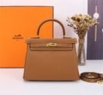 Hermès Kelly ???????????????? Calf Gold hardware Golden brown size: ????????????????/ ???????????????? - 图片 2