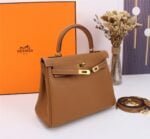 Hermès Kelly ???????????????? Calf Gold hardware Golden brown size: ????????????????/ ???????????????? - 图片 3