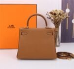 Hermès Kelly ???????????????? Calf Gold hardware Golden brown size: ????????????????/ ???????????????? - 图片 4