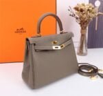 Hermès Kelly ???????????????? Calf Gold hardware Elephant grey size: ????????????????/ ???????????????? - 图片 6