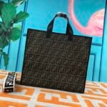 FENDI peekaboo Canvas Tote with mobile phone bag Black 2118 Size: 37*32 cm - 图片 9