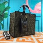 FENDI peekaboo Canvas Tote with mobile phone bag Black 2118 Size: 37*32 cm - 图片 2