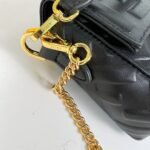 FENDI BAGUETTE Mini Chain Strap Black Handbag Size: 4*18*11cm - 图片 5