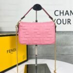 FENDI BAGUETTE Mini Chain Strap Pink Handbag Size: 4*18*11cm - 图片 5