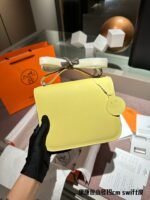 Hermès Constance Swift cowhide leather Sliver Hardware Yellow size: 19cm - 图片 5