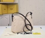 FENDI Vintage Underarm bag 7701 Waterproof cloth creamy white Size:26*15*4cm/29*21*12cm - 图片 7