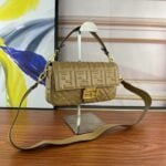 FENDI BAGUETTE Embossed design Ginger Handbag F0191 Size: 26x5x15cm