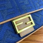 FENDI Baguette F embroidery Dark Blue shoulderbag F2029 Size: 26*5*15CM - 图片 3