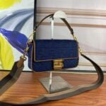 FENDI Baguette F embroidery Dark Blue shoulderbag F2029 Size: 26*5*15CM - 图片 2