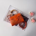Goyard mini Saigon Orange Saddle bag Size:22*8*15cm