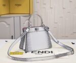 FENDI Peekaboo Crocodile Leather sliver hardware 23ss 335 Size: 20*15cm - 图片 9