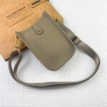 Hermès Evelyn TOGO mini phone bag Grey 336 size: 18*12.5*4cm - 图片 3