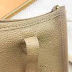 Hermès Evelyn TOGO mini phone bag Grey 336 size: 18*12.5*4cm - 图片 4