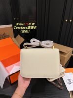 Hermès Constance Swift cowhide leather white Gold hardware size: 23cm/19cm - 图片 4