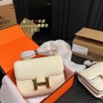 Hermès Constance Swift cowhide leather white Gold hardware size: 23cm/19cm