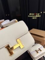 Hermès Constance Swift cowhide leather white Gold hardware size: 23cm/19cm - 图片 8