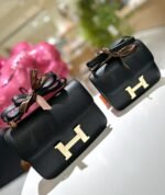 Hermès Constance cowhide leather Gold hardware Black size: 24cm/20cm - 图片 3