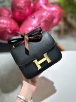 Hermès Constance cowhide leather Gold hardware Black size: 24cm/20cm - 图片 4