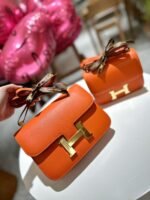 Hermès Constance cowhide leather Gold hardware Black size: 24cm/20cm - 图片 3