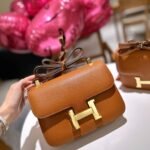 Hermès Constance cowhide leather Gold hardware Black size: 24cm/20cm