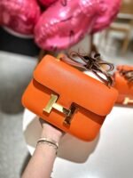 Hermès Constance cowhide leather Gold hardware Black size: 24cm/20cm - 图片 7