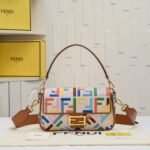 FENDI baguette bag Colorful rainbow F embroidery colors F2029 SIZE:26*5*15CM - 图片 2