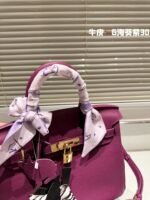 Hermès Birkin Togo Calf Gold Hardware Actino violet size: 30????????/ 25???????? - 图片 4